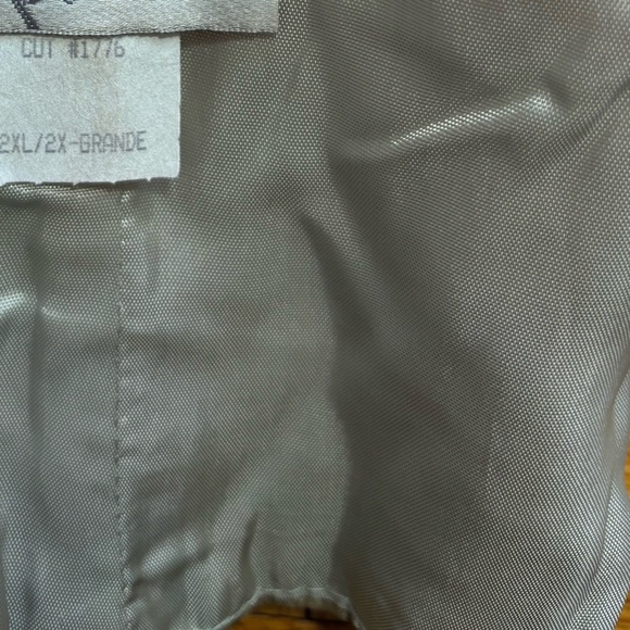 y2k 90s corset bustier silver grey with silver beading on top - Picture 4 of 4